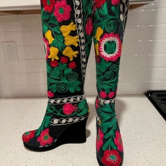 Rockwell Tharp Embroidered Boots, size 40 - Picture 1 of 6